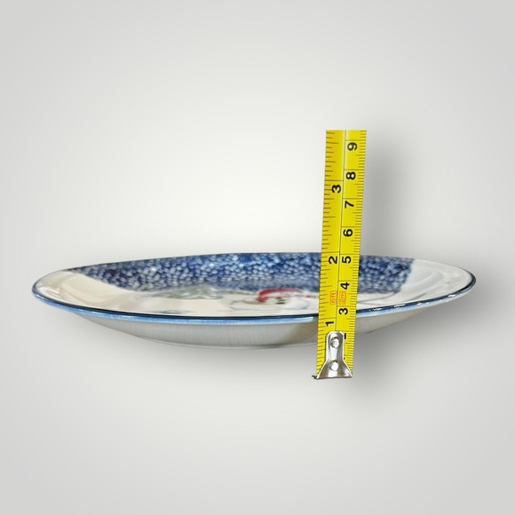 Thomson Pottery Snowman Plate Discontinued Christmas Holiday Collectible Used - Picture 4 of 15